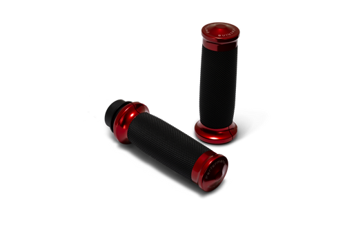 Performance Machine 08-23 Touring, 16-24 Softail TBW Contour Handle Grip Set - Red