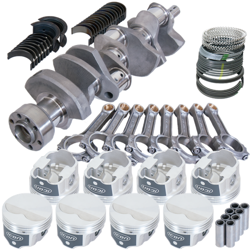Eagle Chevy LT1 350 1Pc 3.480in Crank 5.700in I-Beam Rods -3.7cc 4.030in Pistons Rotating Assembly