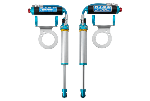 King Shocks 2014+ Ram 2500/3500 4WD Front 2.5 Dia Piggy Hose Shock w/ Adj. & IBP (Pair)