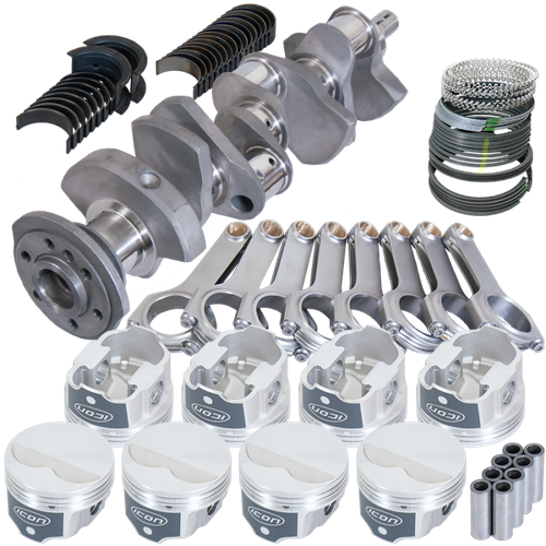 Eagle Chevy 350 3.480in Crank 5.700in H-Beam -3.7cc Flat Top 4.040in Pistons Rotating Assembly