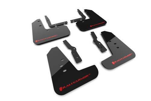 Rally Armor 24-26 Ford Mustang Black UR Mud Flap w/ Red Logo