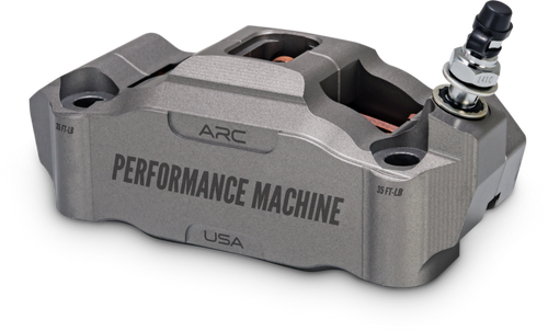 Performance Machine 125 x 4 Race Series Radial Mount Caliper with ARC - Left - Gunmetal Grey