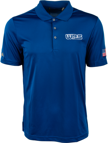 Wps Am Flag Polo Royal Blue/white Md