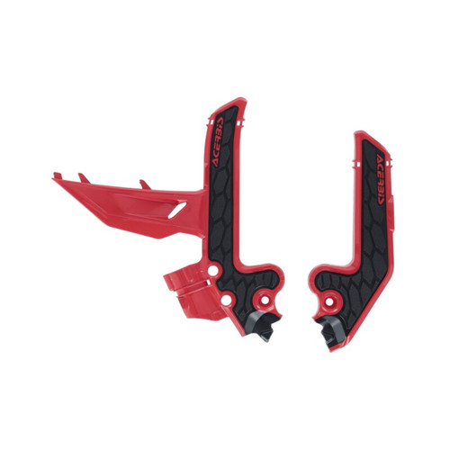Acerbis 2025 KTM SX85/ GasGas MC85 Frame Guards- X-Grip - Red/Black