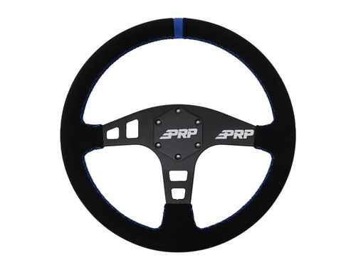 PRP Flat Suede Steering Wheel - Blue