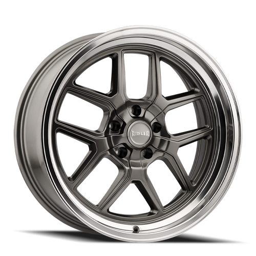 Ridler 610 17x7 / 5x120.65 BP / 0mm Offset / 83.82mm Hub Gloss Grey Polished Wheel