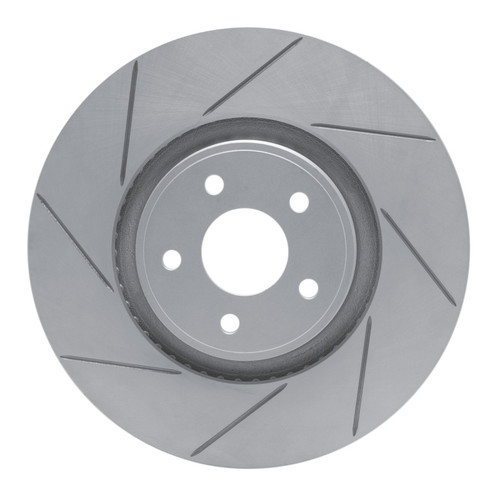 R1 14-19 Ford Focus Front Left Drilled & Slotted Geo-Carbon Rotor