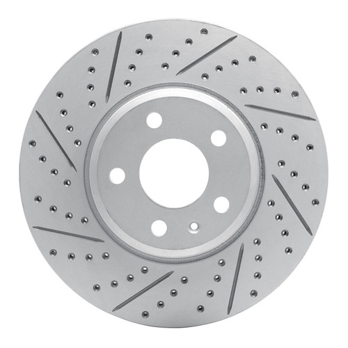 R1 08-25 Audi A5 Front Left Drilled & Slotted Geo-Carbon Rotor