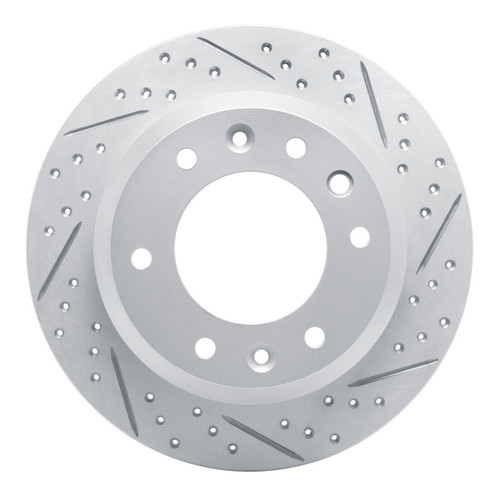 R1 06-14 Hyundai Entourage Rear Right Drilled & Slotted Geo-Carbon Rotor