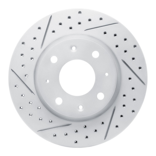 R1 04-09 Kia Spectra5 Front Left Drilled & Slotted Geo-Carbon Rotor