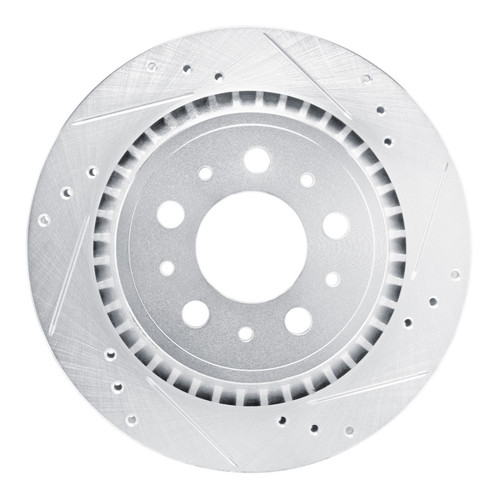 R1 00-00 Volvo V70 Rear Right Drilled & Slotted Silver Brake Rotor