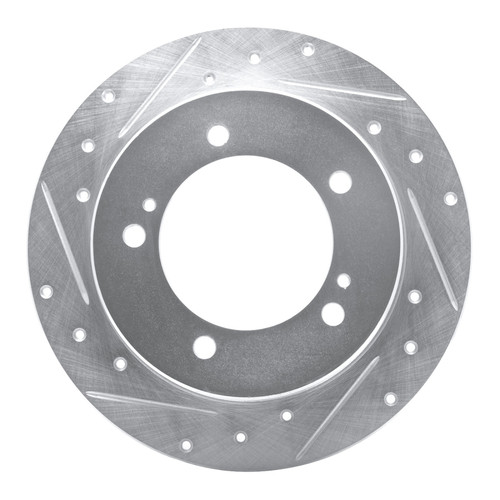 R1 83-98 Chevrolet Tracker Front Right Drilled & Slotted Silver Brake Rotor