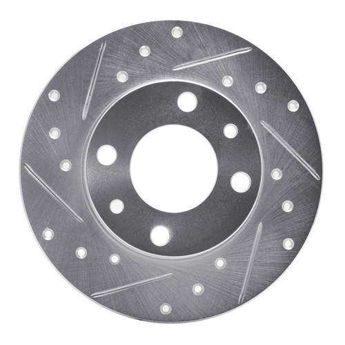 R1 66-92 Bertone X-1/9 Rear Left Front Left Drilled & Slotted Silver Brake Rotor