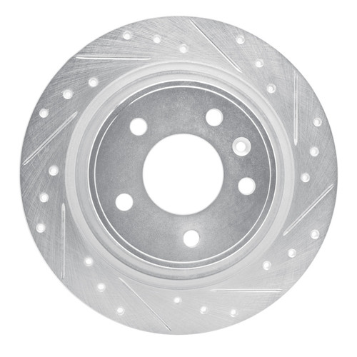 R1 11-19 Buick CASCADA Rear Right Drilled & Slotted Silver Brake Rotor