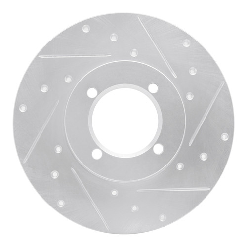 R1 80-83 Nissan 200SX Front Right Drilled & Slotted Silver Brake Rotor