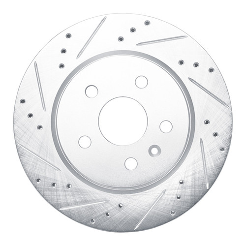 R1 10-25 Buick ALLURE Rear Left Drilled & Slotted Silver Brake Rotor