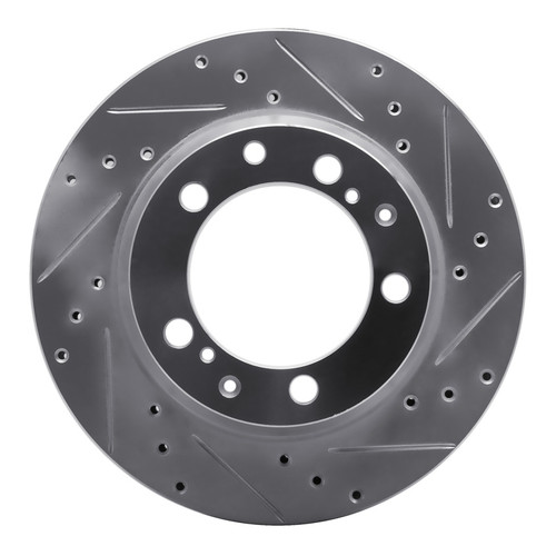 R1 87-97 Porsche 944 Turbo Rear Right Drilled & Slotted Silver Brake Rotor