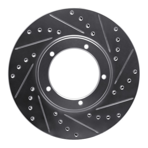 R1 84-89 Porsche 911 Front Right Drilled & Slotted Silver Brake Rotor