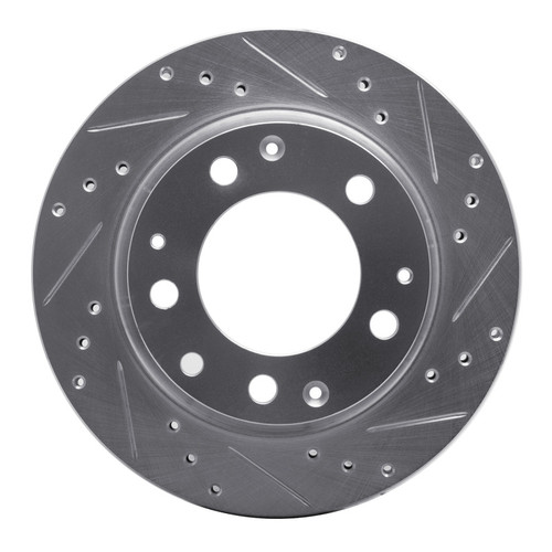 R1 69-83 Porsche 911 Rear Right Drilled & Slotted Silver Brake Rotor