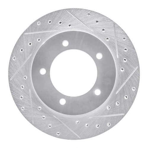 R1 96-98 Suzuki SIDEKICK Front Right Drilled & Slotted Silver Brake Rotor