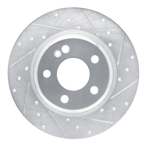 R1 15-21 Mercedes-Benz C200 (Mexico) Rear Right Drilled & Slotted Silver Brake Rotor