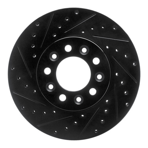 R1 99-03 Ford Windstar Front Left Drilled & Slotted Black Brake Rotor