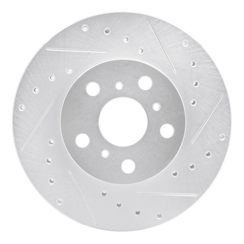 R1 90-91 Toyota Celica Front Right Drilled & Slotted Silver Brake Rotor