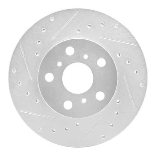 R1 90-91 Toyota Celica Front Left Drilled & Slotted Silver Brake Rotor
