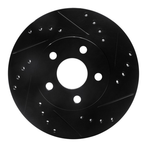 R1 90-05 Buick Skylark Front Right Drilled & Slotted Black Brake Rotor