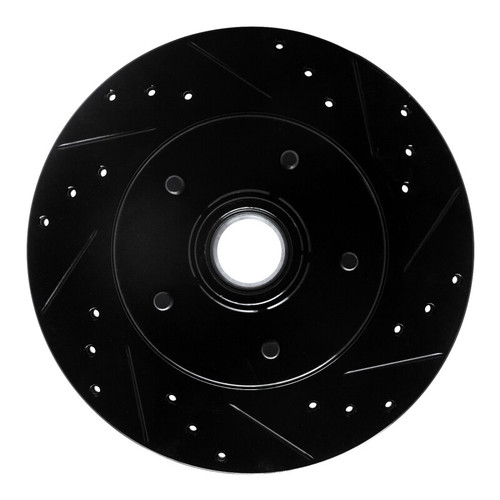 R1 91-96 Buick Roadmaster Front Right Drilled & Slotted Black Brake Rotor