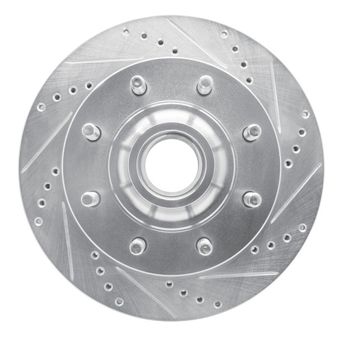 R1 99-02 Ford F-250 2WD (Super Duty) Front Right Drilled & Slotted Silver Brake Rotor
