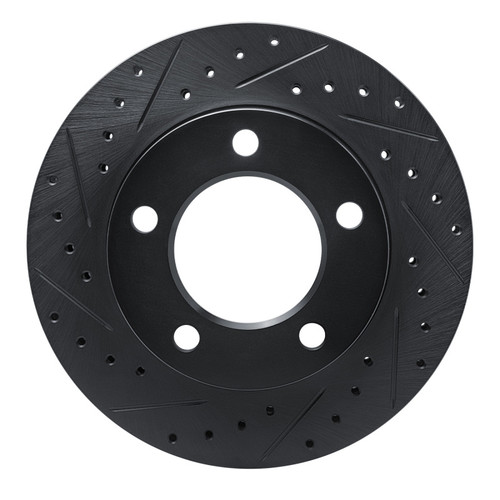 R1 74-80 International SCOUT II Front Left Drilled & Slotted Black Brake Rotor