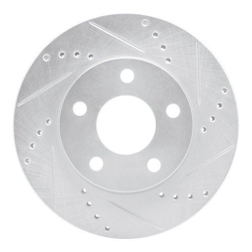 R1 97-05 Buick Century Front Right Drilled & Slotted Silver Brake Rotor