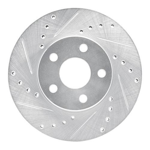 R1 90-05 Buick Skylark Front Left Drilled & Slotted Silver Brake Rotor