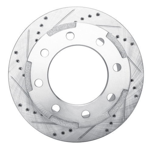 R1 01-10 Chevrolet Express 3500 Rear Left Drilled & Slotted Silver Brake Rotor