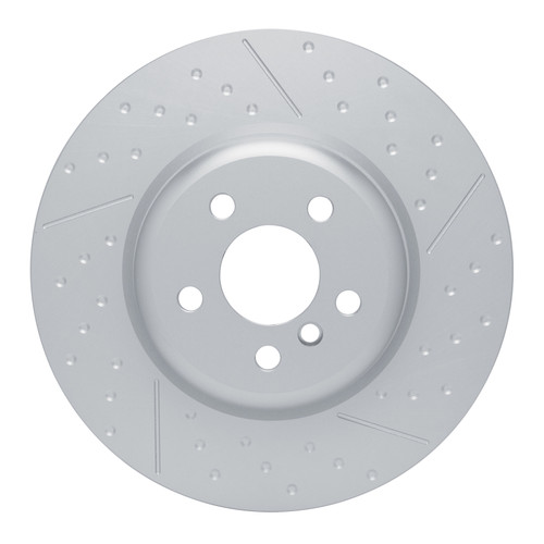 DFC 20-25 BMW M340i Right Rear GeoSPEC Coated Rotor - Dimpled and Slotted