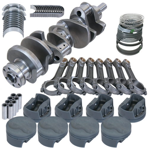 Eagle Ford 351W 4.000in Crank 6.250in I-Beam Rods -6.6cc Flat Top 4.060in Pistons Rotating Assembly
