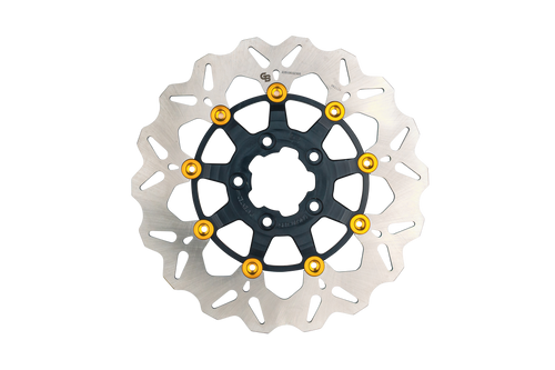 Rotor 11.5" Floating Wave Fr Black/gold Buttons