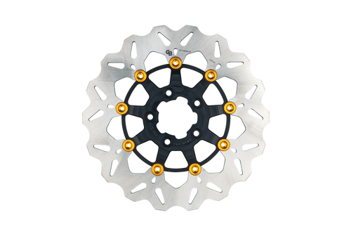 Rotor 11.8" Floating Wave Fr Black/gold Buttons