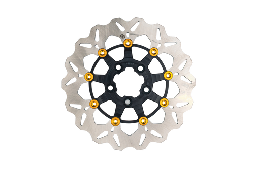 Rotor 11.5" Floating Wave Rr Black/gold Buttons