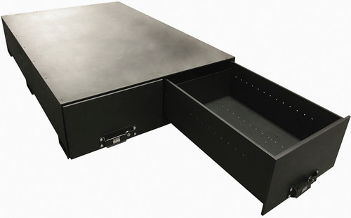 Tuffy Sl Heavy Duty Gear Drawers- 2Drawer- 50/50 Split- Black01- Dimensions: 47 3/4 X 70 3/4 X 10In