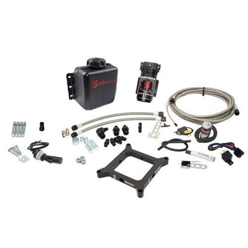 Snow Performance 4150 Flange Gas Stage 1 Naturally Aspirated Water Inj Kit (SS Braided 4AN Fittings)