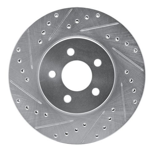 R1 95-06 Chrysler Cirrus Front Left Drilled & Slotted Silver Brake Rotor