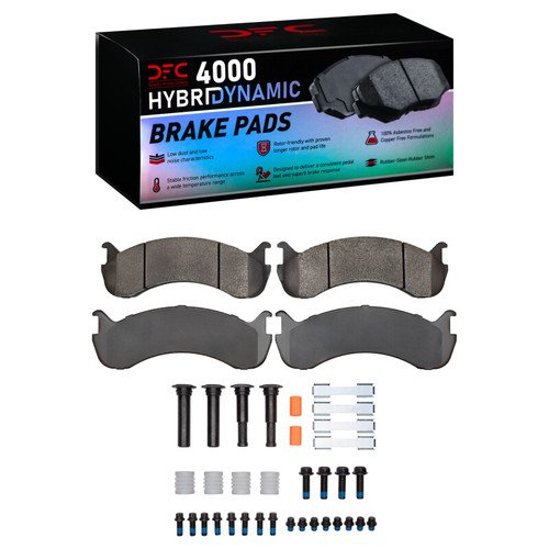 DFC 98-24 Beaver Motorcoach Monterey Rear/Front 4000 HybriDynamic Brake Pads and Hardware Kit