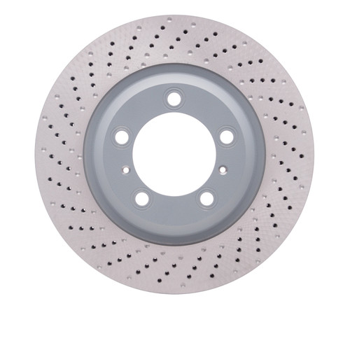 DFC 12-16 Porsche 911 Left Front Drilled Hi-Carbon Alloy Geomet Coated Rotor