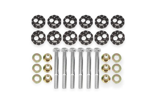 BMR 97-04 Chevrolet Corvette C5 Front & Rear Lower Control Arms Camber Bolt Kit - Black Anodized