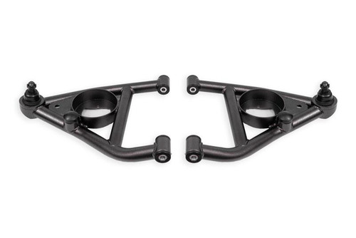 BMR 68-74 Chevrolet Nova w/ Bump Stops Lower A-Arms w/ STD. Ball Joint (Delrin) - Black Hammertone