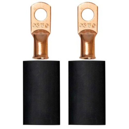 Moroso 5/16in Dia Stud 4 GA Wire Crimp/Solder Battery Cable Terminal Kit (2 Pack)