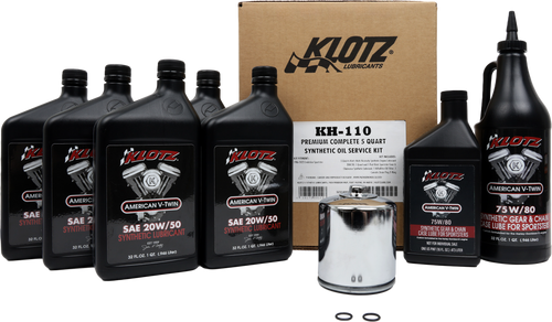 Premium Harley Davidson 5qt Synthetic Oil Change Kit