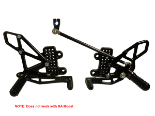 Vortex Racing 07-23 Honda CBR600 RR Adjustable Rearsets- Black
